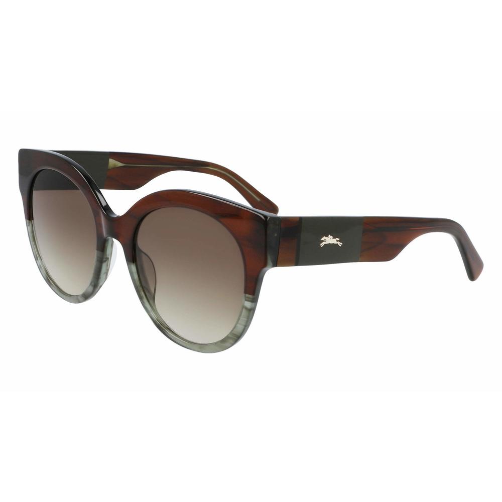 NEW Longchamp LO673S 235 Brown & Sage Sunglasses with Gradient Lenses